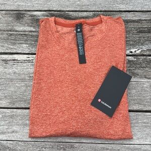 Lululemon Soft Jersey Tee Shirt Mens orange Heathered size XL NWT